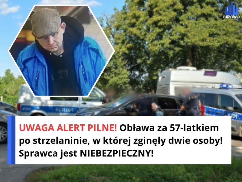 UWAGA ALERT PILNE! Obława za 57-latkiem po strzelaninie, w której zginęły dwie osoby! Sprawca jest NIEBEZPIECZNY!
